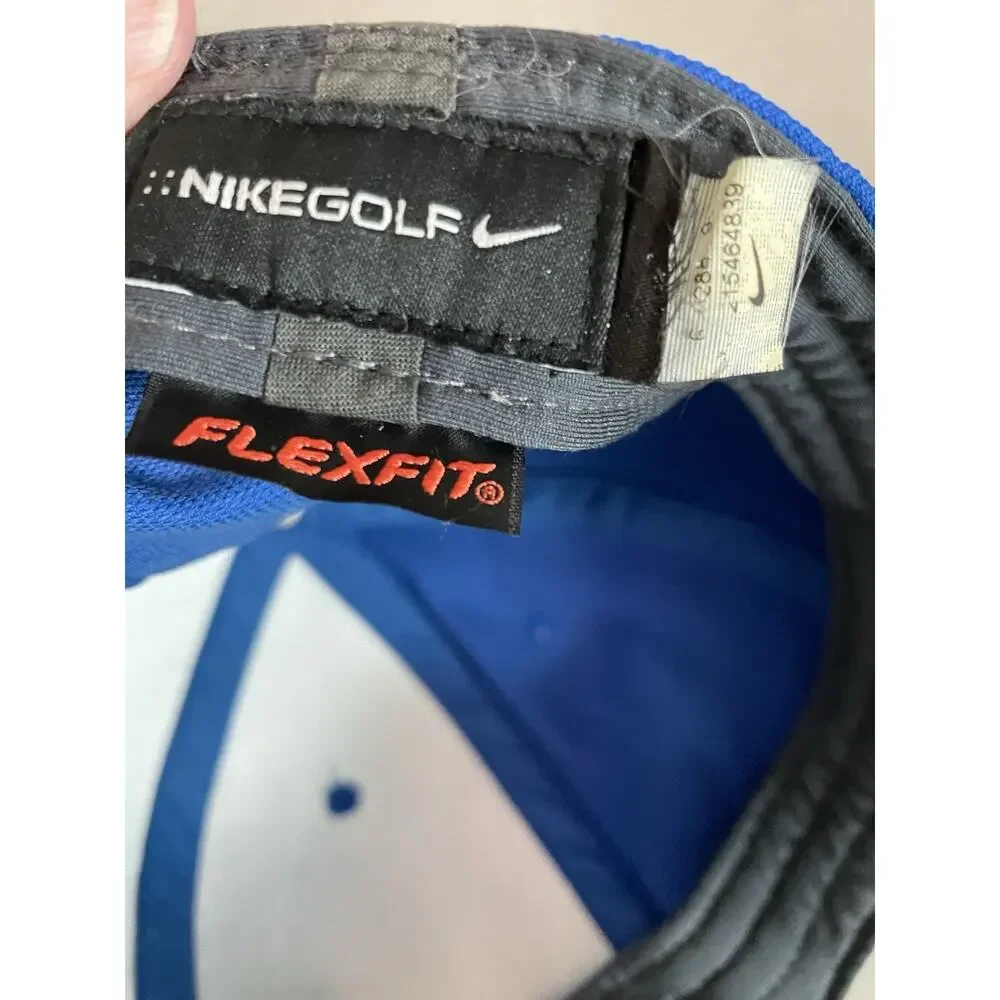 Nike Golf VRS RZN Flexfit Cap Hat Royal Blue White Swoosh Mesh